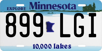 MN license plate 899LGI