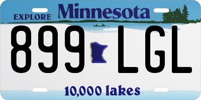 MN license plate 899LGL