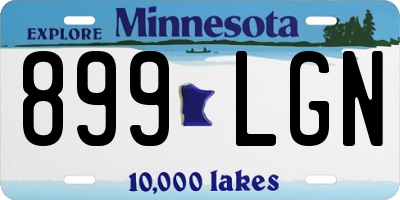 MN license plate 899LGN