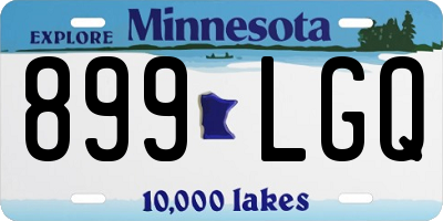 MN license plate 899LGQ