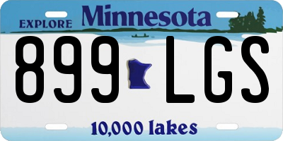 MN license plate 899LGS