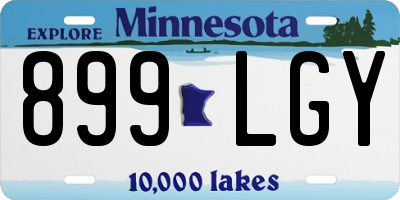 MN license plate 899LGY