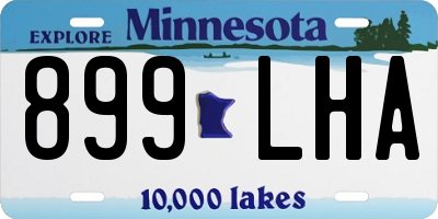 MN license plate 899LHA