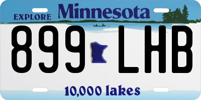 MN license plate 899LHB