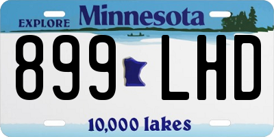 MN license plate 899LHD