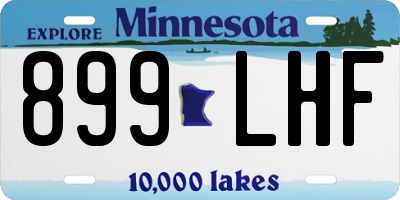 MN license plate 899LHF