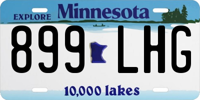 MN license plate 899LHG