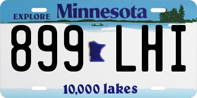 MN license plate 899LHI