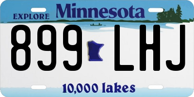 MN license plate 899LHJ