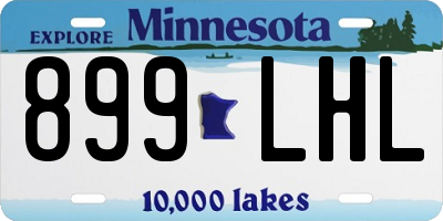 MN license plate 899LHL