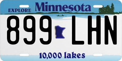 MN license plate 899LHN