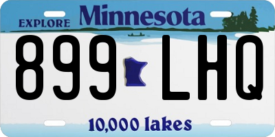 MN license plate 899LHQ