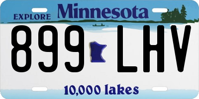MN license plate 899LHV