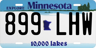 MN license plate 899LHW