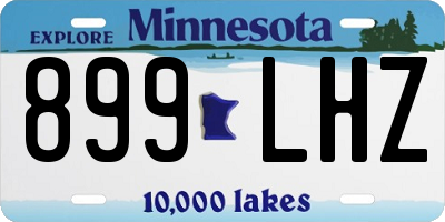 MN license plate 899LHZ