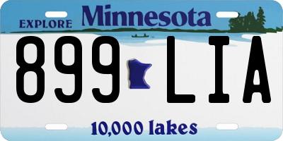 MN license plate 899LIA