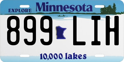 MN license plate 899LIH