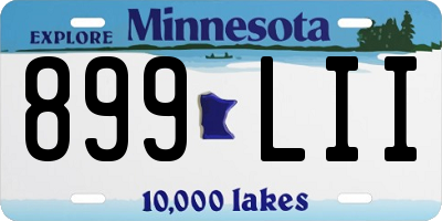 MN license plate 899LII