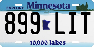 MN license plate 899LIT