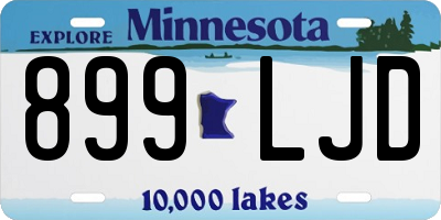 MN license plate 899LJD