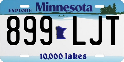 MN license plate 899LJT