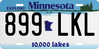 MN license plate 899LKL