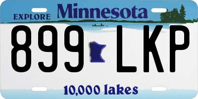 MN license plate 899LKP