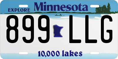 MN license plate 899LLG