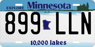 MN license plate 899LLN