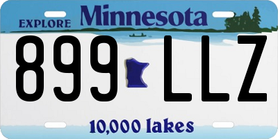 MN license plate 899LLZ