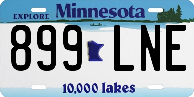 MN license plate 899LNE