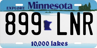 MN license plate 899LNR