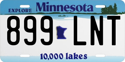 MN license plate 899LNT