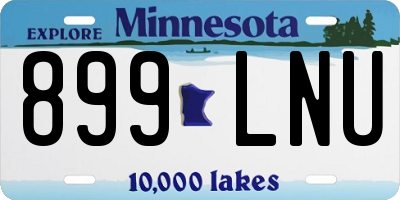 MN license plate 899LNU
