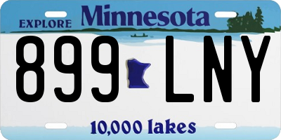 MN license plate 899LNY