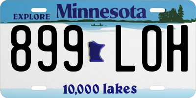 MN license plate 899LOH