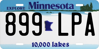 MN license plate 899LPA