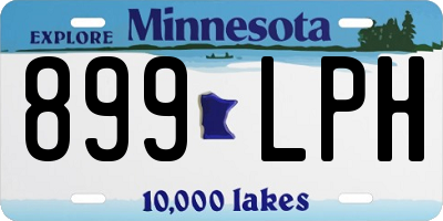 MN license plate 899LPH