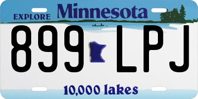 MN license plate 899LPJ