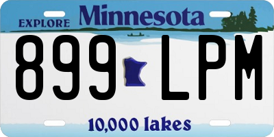 MN license plate 899LPM