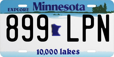 MN license plate 899LPN