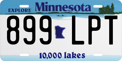 MN license plate 899LPT