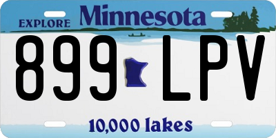 MN license plate 899LPV