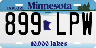 MN license plate 899LPW