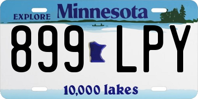 MN license plate 899LPY