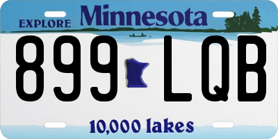 MN license plate 899LQB