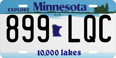 MN license plate 899LQC