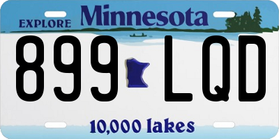 MN license plate 899LQD