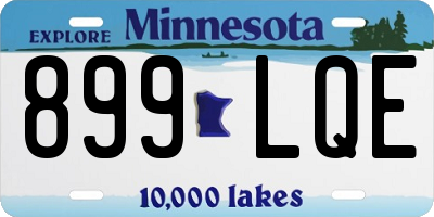 MN license plate 899LQE