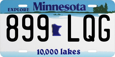 MN license plate 899LQG